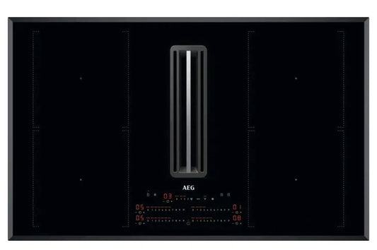 AEG CDE84751FB 83cm Ducted Air Venting Flex Induction Hob In Black