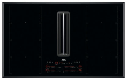 AEG CDE84779FB 83CM Ducted Air Venting Flex Induction Hob In Black