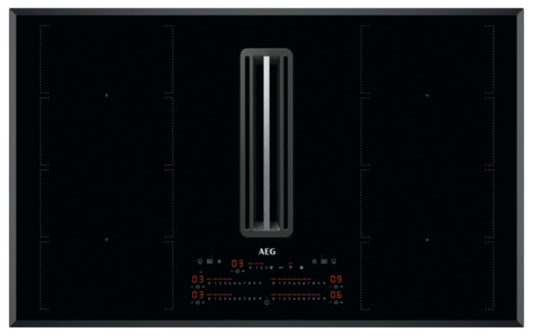 AEG CDE84779FB 83CM Ducted Air Venting Flex Induction Hob In Black