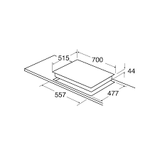 CDA HVG721BL 70cm Five Burner Gas On Glass Hob