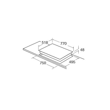 CDA HC7621FR 5 Zone Ceramic Hob 77cm