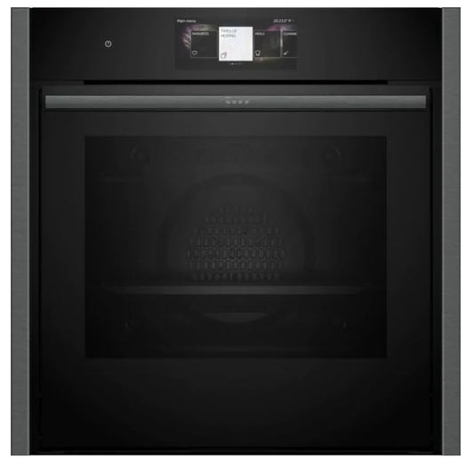 Neff B64CT73G0B N90 Slide & Hide Pyrolytic Multifunction Single Oven GRAPHITE