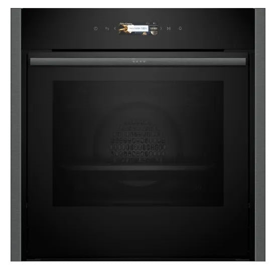 Neff B54CR71G0B N70 Slide & Hide Pyrolytic Multifunction Single Oven GRAPHITE