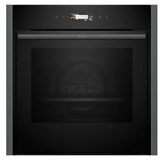 Neff B54CR71G0B N70 Slide & Hide Pyrolytic Multifunction Single Oven GRAPHITE