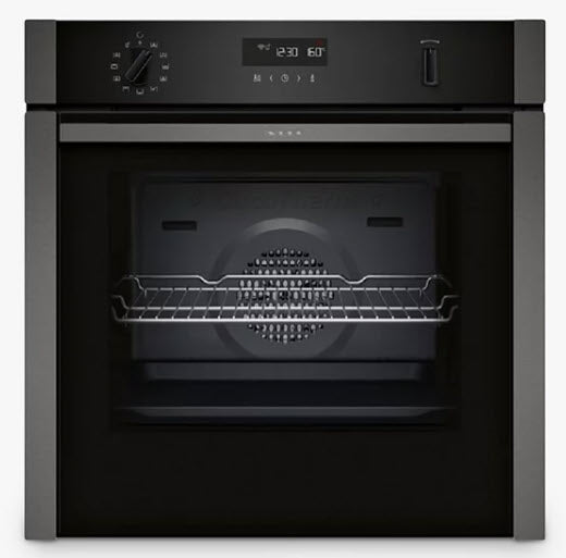 Neff B6ACH7HG0B N50 Slide & Hide Pyrolytic Single Oven GRAPHITE