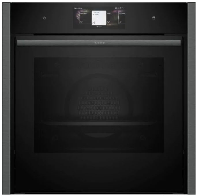 Neff B64FT53G0B N90 Slide & Hide FullSteam Single Oven GRAPHITE