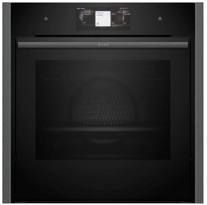 Neff B64FT53G0B N90 Slide & Hide FullSteam Single Oven GRAPHITE