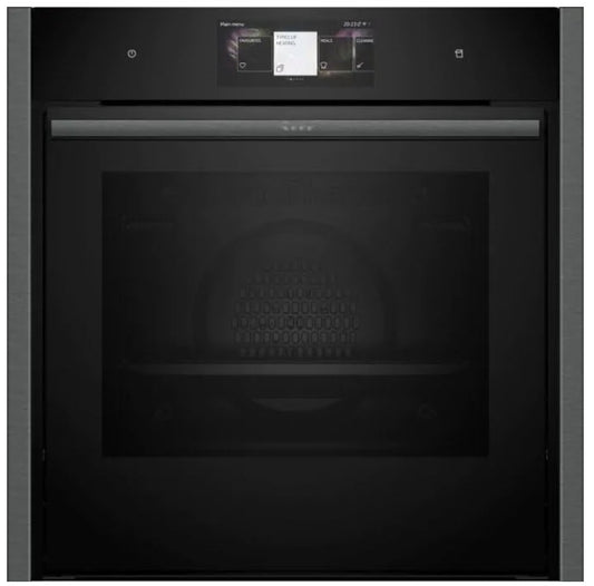 Neff B64FT53G0B N90 Slide & Hide FullSteam Single Oven GRAPHITE