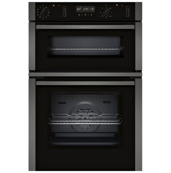 Neff U2ACM7HG0B N50 PYROLYTIC CIRCOTHERM BUILT IN DOUBLE OVEN Graphite