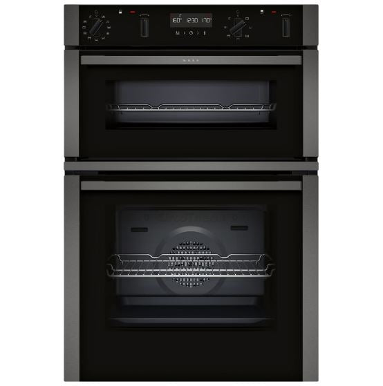 Neff U2ACM7HG0B N50 PYROLYTIC CIRCOTHERM BUILT IN DOUBLE OVEN Graphite Grey