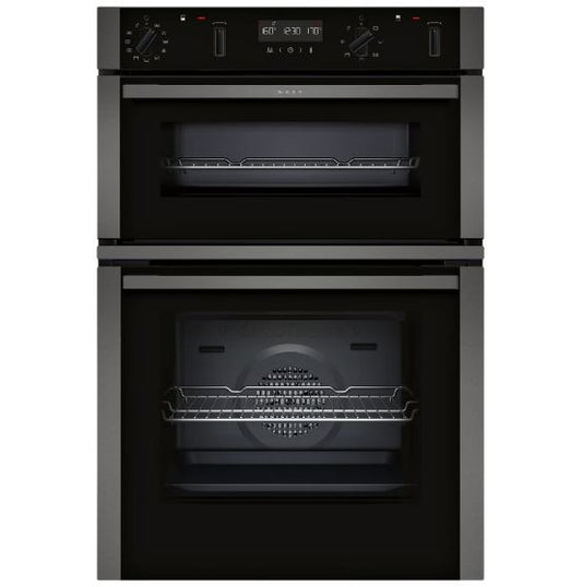 Neff U2ACM7HG0B N50 PYROLYTIC CIRCOTHERM BUILT IN DOUBLE OVEN Graphite Grey