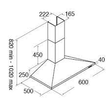 CDA ECH63SS 60cm Chimney Extractor Stainless Steel