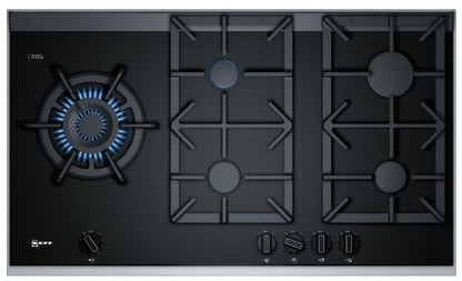 Neff T29TS79N0 90cm Black Ceramic Glass, 5 burner Hob