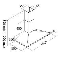 CDA ECH103SS 100cm Chimney Extractor - Stainless Steel