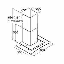 CDA ECP62SS Curved Glass Chimney Hood Stainless Steel