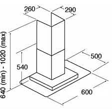 CDA ECN62SS 60cm Chimney Cooker Hood - Stainless Steel