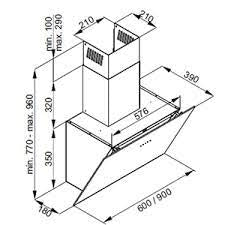 CDA EGA60BL Gesture controlled chimney extractor