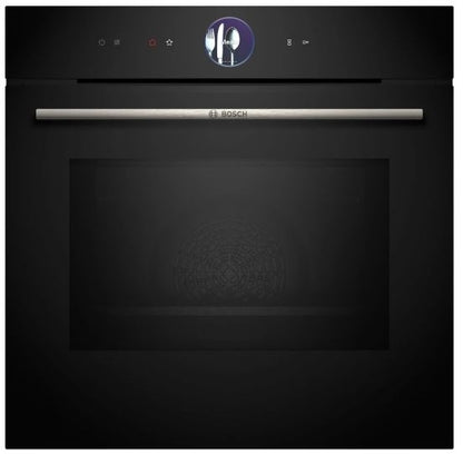 Bosch HRG7764B1B Series 8 Pyrolytic Multifunction Steam Single Oven BLACK