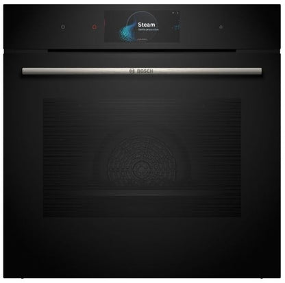 Bosch HSG7584B1 Serie 8 Multifunction Single Oven With FullSteam BLACK