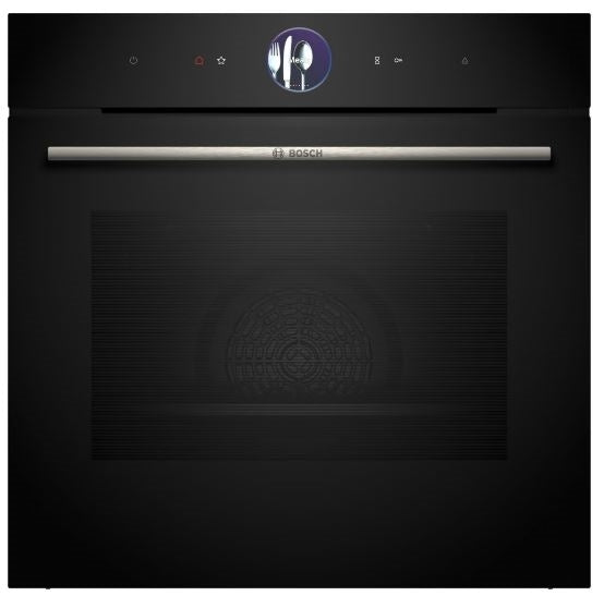 Bosch HSG7364B1B Serie 8 Multifunction Single Oven With FullSteam BLACK