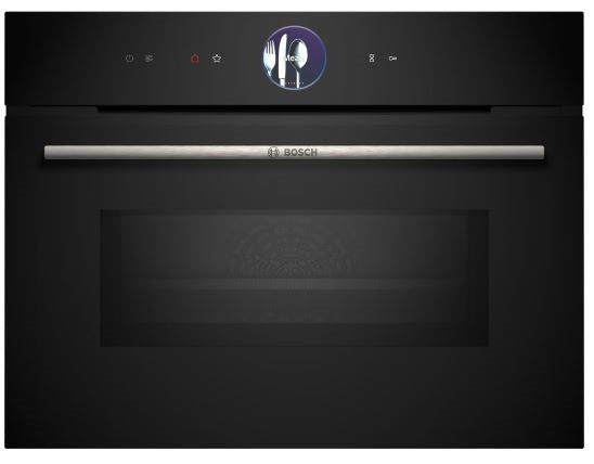 Bosch CMG7361B1B Series 8, Built-in compact oven with microwave function, 60 x 45 cm, Black