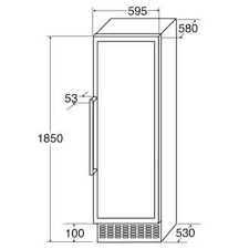 CDA FWC881BL Full Height Freestanding Wine Cooler Black