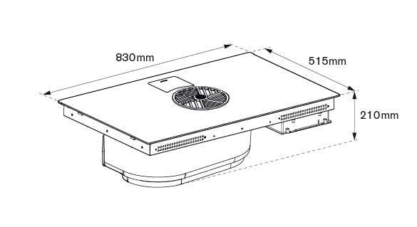 Bertazzoin P804ICH2M37NT 80cm Venting Hob