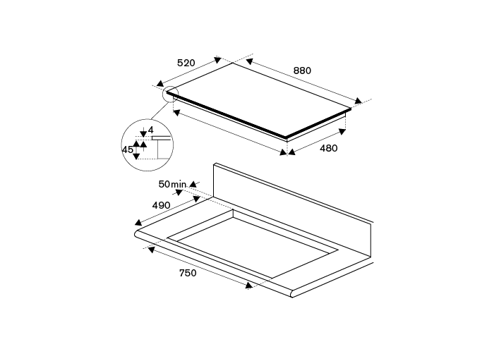 Bertazzoni P906IM3G5NE 90cm 6 Zone Multizone Induction Hob BLACK