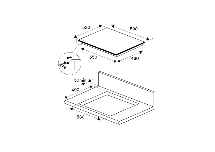 Bertazzoni P604IM2B2NE-20 60cm induction hob