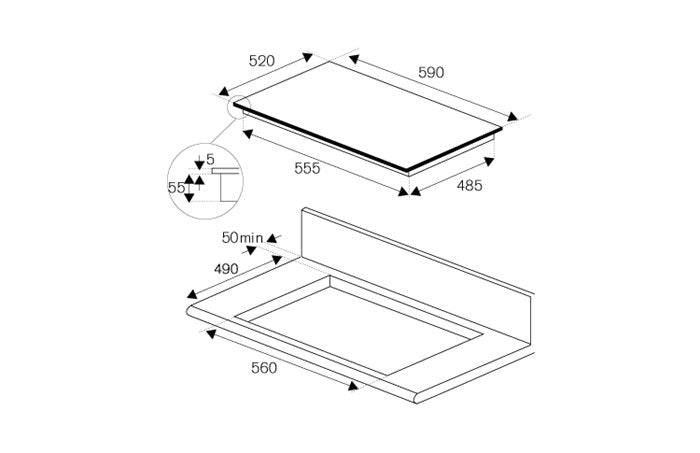 Bertazzoni P604I2M28NV 60 cm induction hob