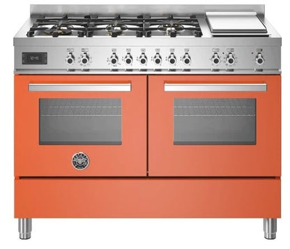 Bertazzoni PRO126G2EART 120cm Professional Dual Fuel Range Cooker ORANGE