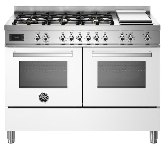 Bertazzoni PRO126G2EBIT 120cm Professional Dual Fuel Range Cooker WHITE