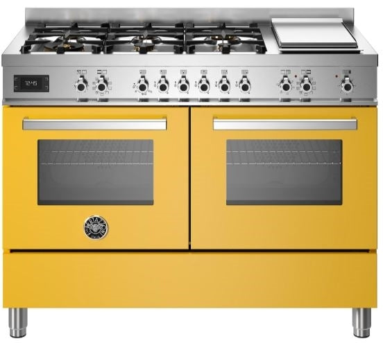 Bertazzoni PRO126G2EGIT 120cm Professional Dual Fuel Range Cooker YELLOW