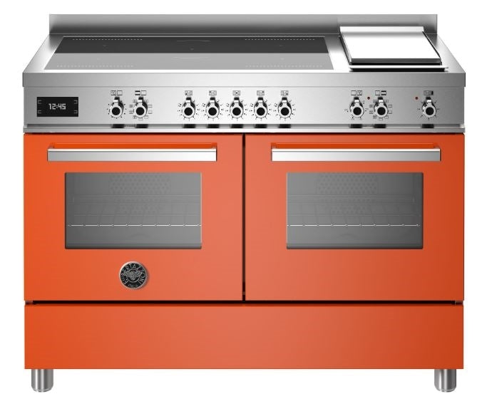 BERTAZZONI PRO125IG2EART 120CM PROFESSIONAL INDUCTION RANGE COOKER ORANGE