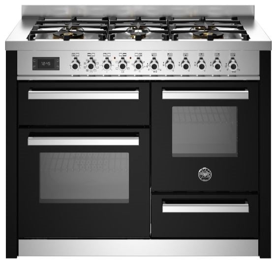 Bertazzoni PRO116L3ENET 110cm Professional XG Dual Fuel Range Cooker BLACK