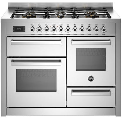 Bertazzoni PRO116L3EXT 110cm Professional XG Dual Fuel Range Cooker STAINLESS STEEL