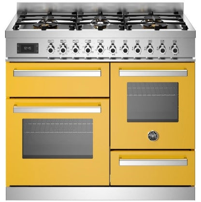 Bertazzoni PRO106L3EGIT 100cm Professional XG Dual Fuel Range Cooker YELLOW