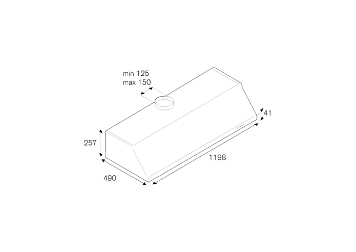 Bertazzoni KU-120-PRO-1-X-A Professional 120cm Cooker Hood Stainless Steel