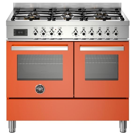 Bertazzoni PRO106L2EART 100cm Professional Dual Fuel Range Cooker ORANGE