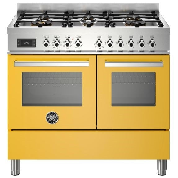 Bertazzoni PRO106L2EGIT 100cm Professional Dual Fuel Range Cooker YELLOW