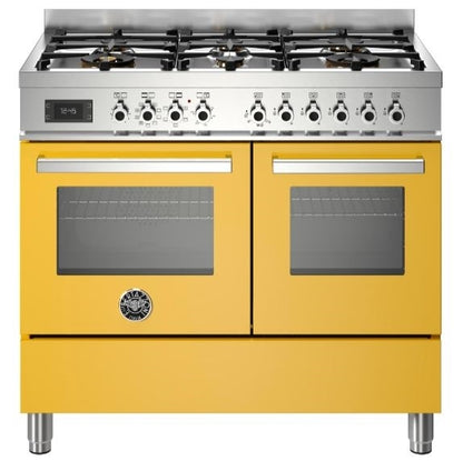 Bertazzoni PRO106L2EGIT 100cm Professional Dual Fuel Range Cooker YELLOW