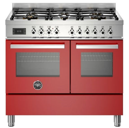 Bertazzoni PRO106L2EROT 100cm Professional Dual Fuel Range Cooker RED