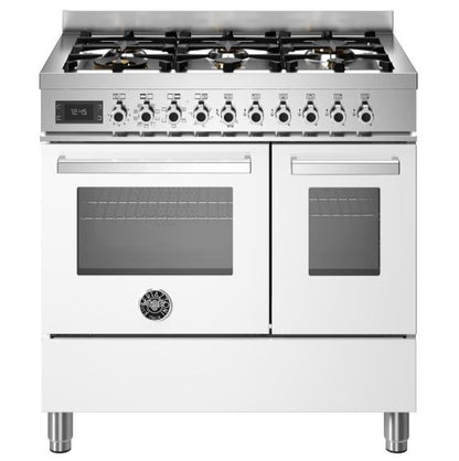 Bertazzoni PRO96L2EBIT 90cm Professional Dual Fuel Range Cooker WHITE