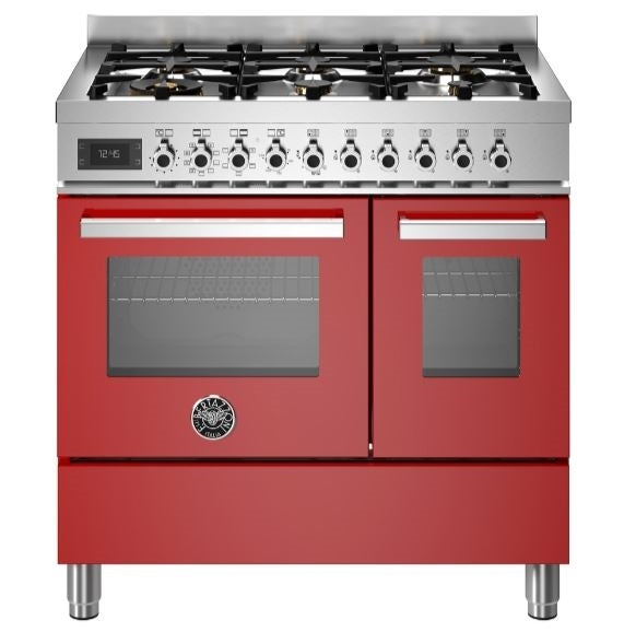 Bertazzoni PRO96L2EROT 90cm Professional Dual Fuel Range Cooker RED