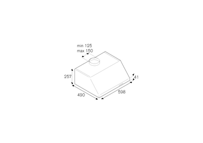 Bertazzoni KU60PRO1XA single-motor 60 cm stainless-steel ventilation hood