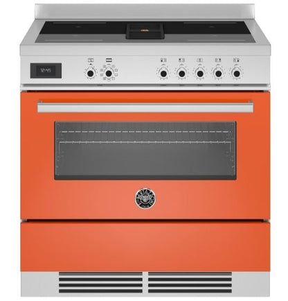 Bertazzoni PROCH94I1EART 90cm Professional Air-Tec Induction Range Cooker With Integrated Extraction ORANGE