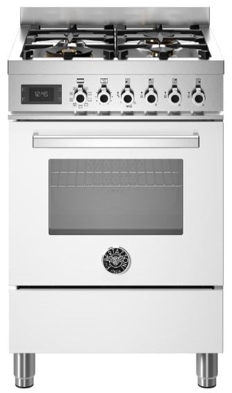 Bertazzoni PRO64L1EBIT 60cm Professional Dual Fuel Cooker WHITE