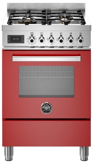 Bertazzoni PRO64L1EROT 60cm Professional Dual Fuel Cooker RED