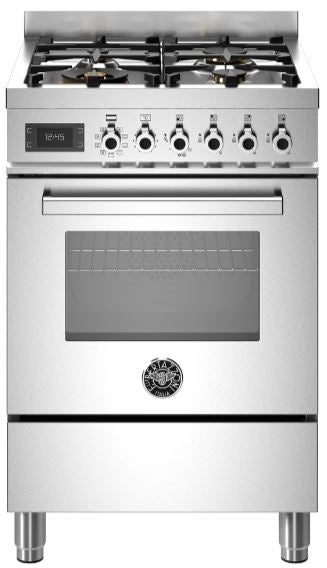 Bertazzoni PRO64L1EXT 60cm Professional Dual Fuel Cooker STAINLESS STEEL