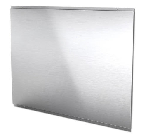 CDA CSB10SS Square Metal Splashback 100cm stainless steel